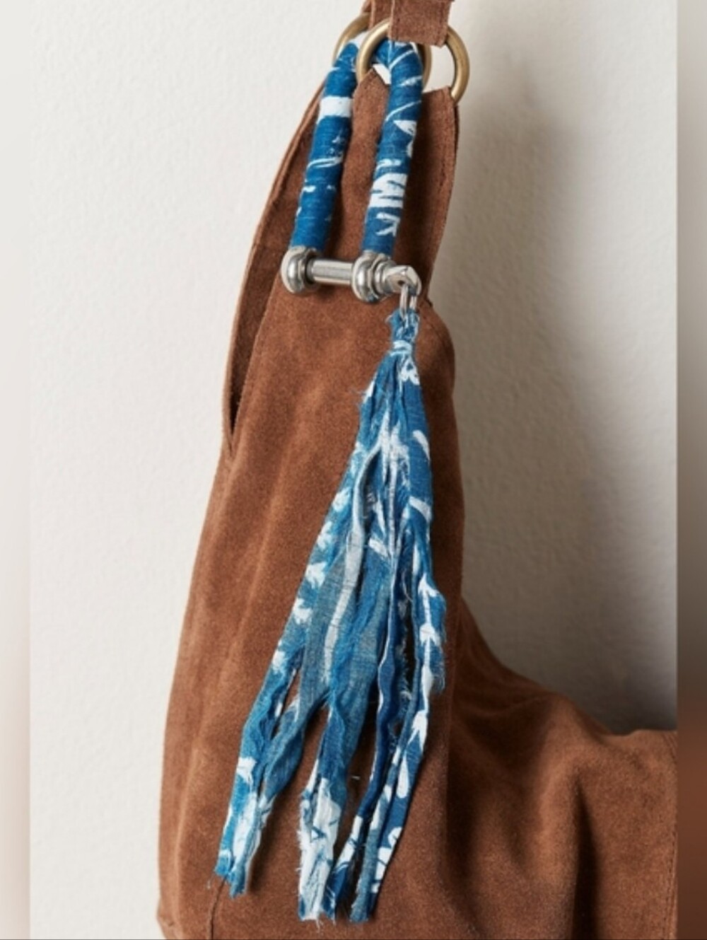Free People Wrapped Carabiner Bag Charm Blue